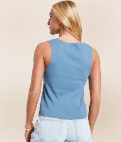 Modish Rebel Route 66 Tank Top Aegean Blue