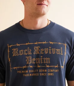 Rock Revival Rowell T-Shirt Navy Online