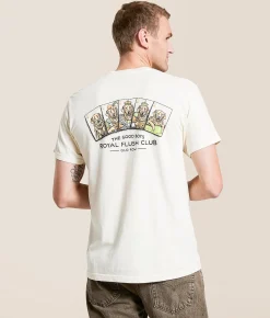 Tops|Graphic T-Shirts | Old Row Royal Flush Dogs T-Shirt Ivory