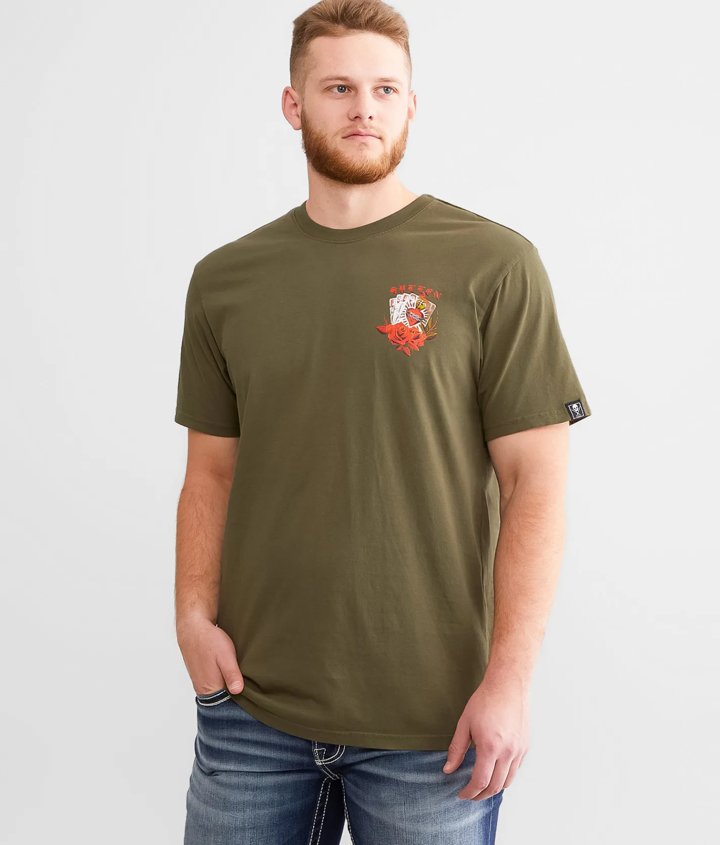 Graphic T-Shirts | Sullen Royal Flush T-Shirt Olive