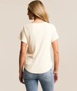 Tops | White Crow Ruby Twisted Keyhole Top Cream