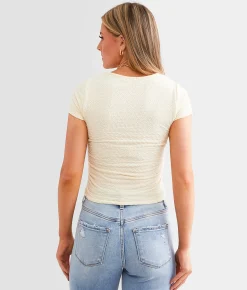 FITZ + EDDI Ruched Crop Top After Glow Clearance