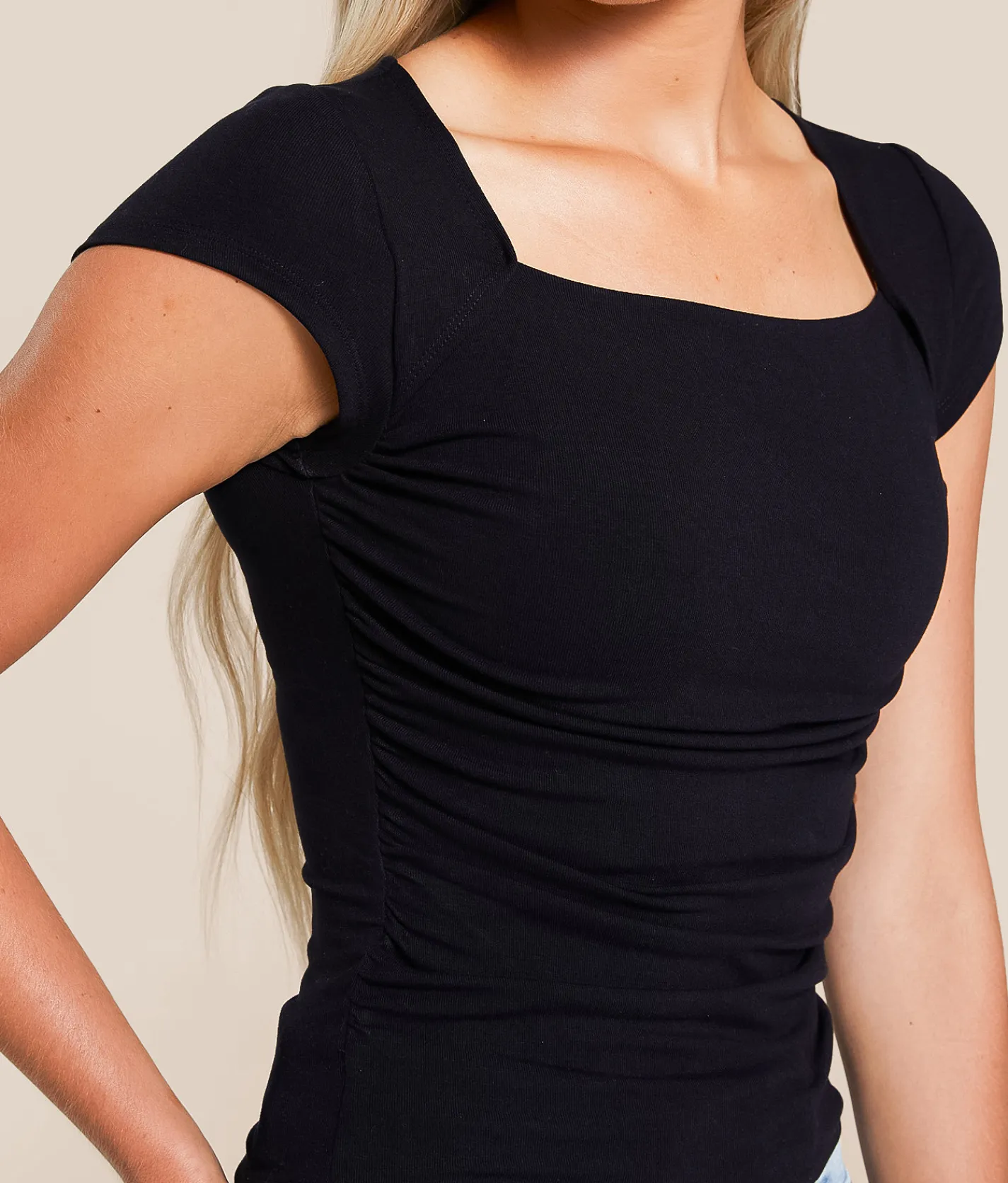 Tops | The Workshop Ruched Top Ivory