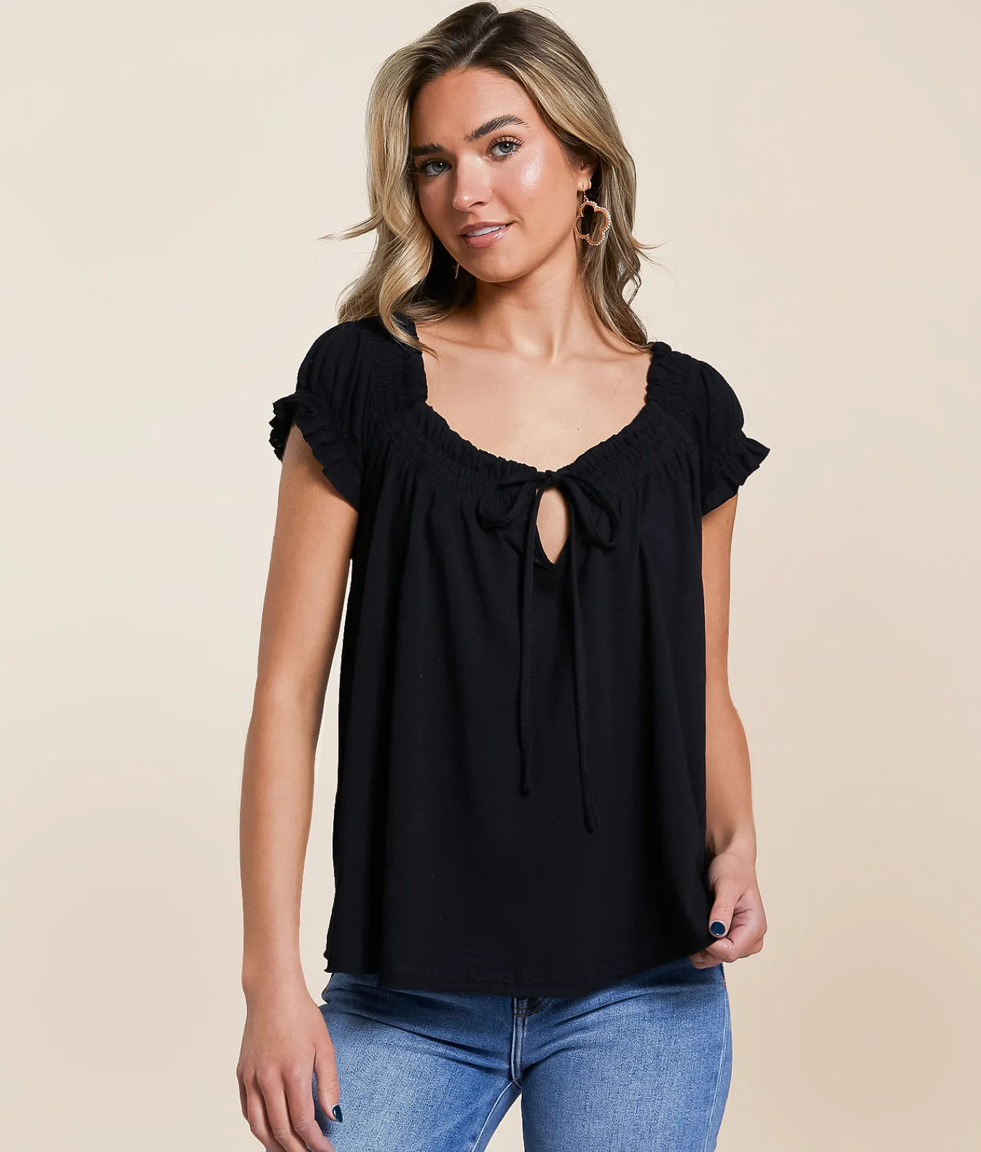 Hyfve Ruffle Top Black