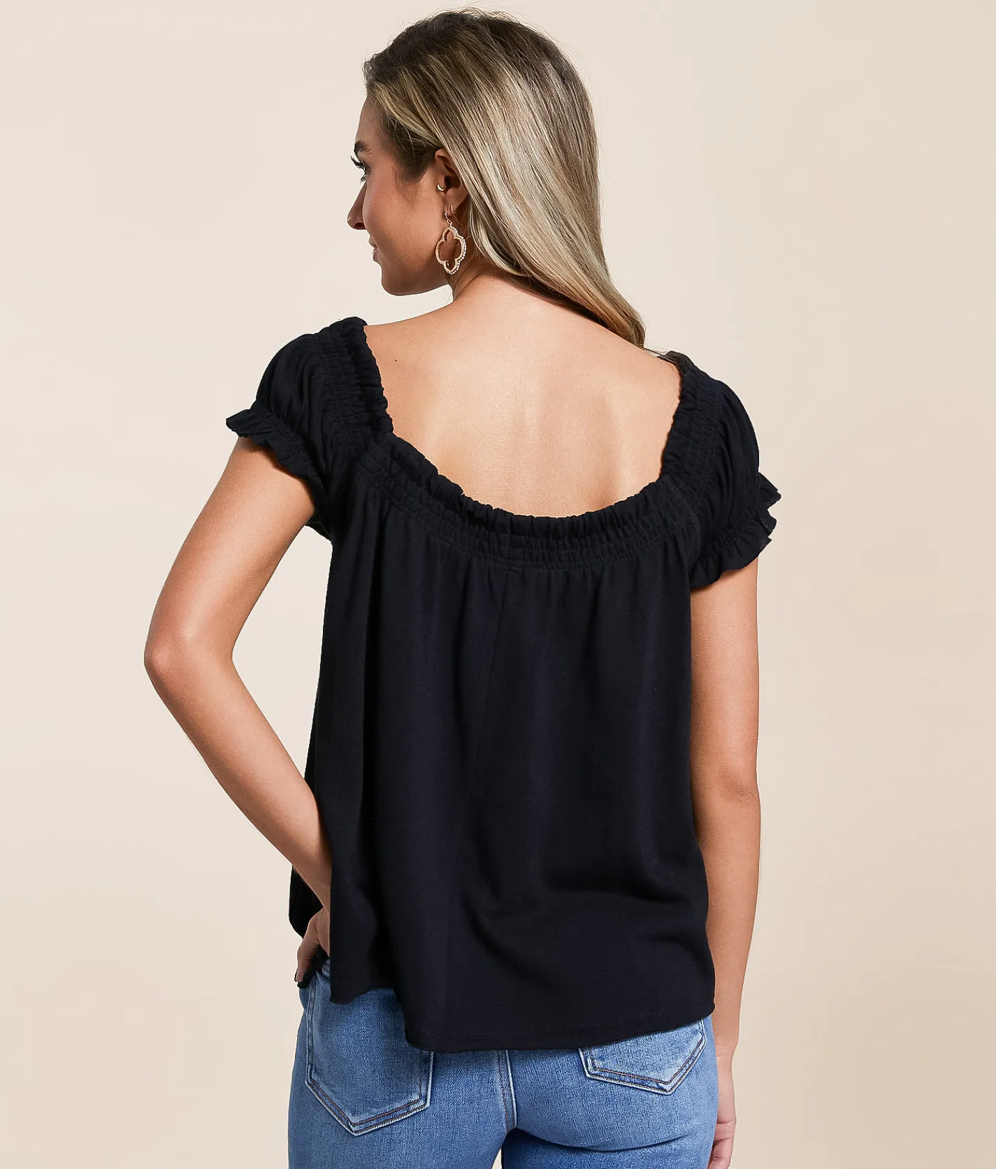 Hyfve Ruffle Top Black