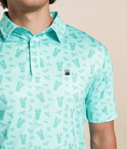 Tops | Flomotion Rum Club Performance Polo Mint