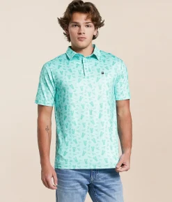 Tops | Flomotion Rum Club Performance Polo Mint