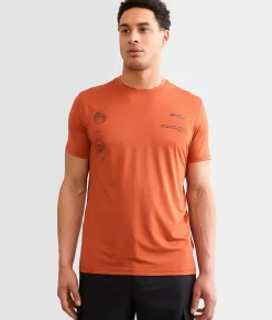 Graphic T-Shirts | RVCA Runner Sport T-Shirt Terracotta