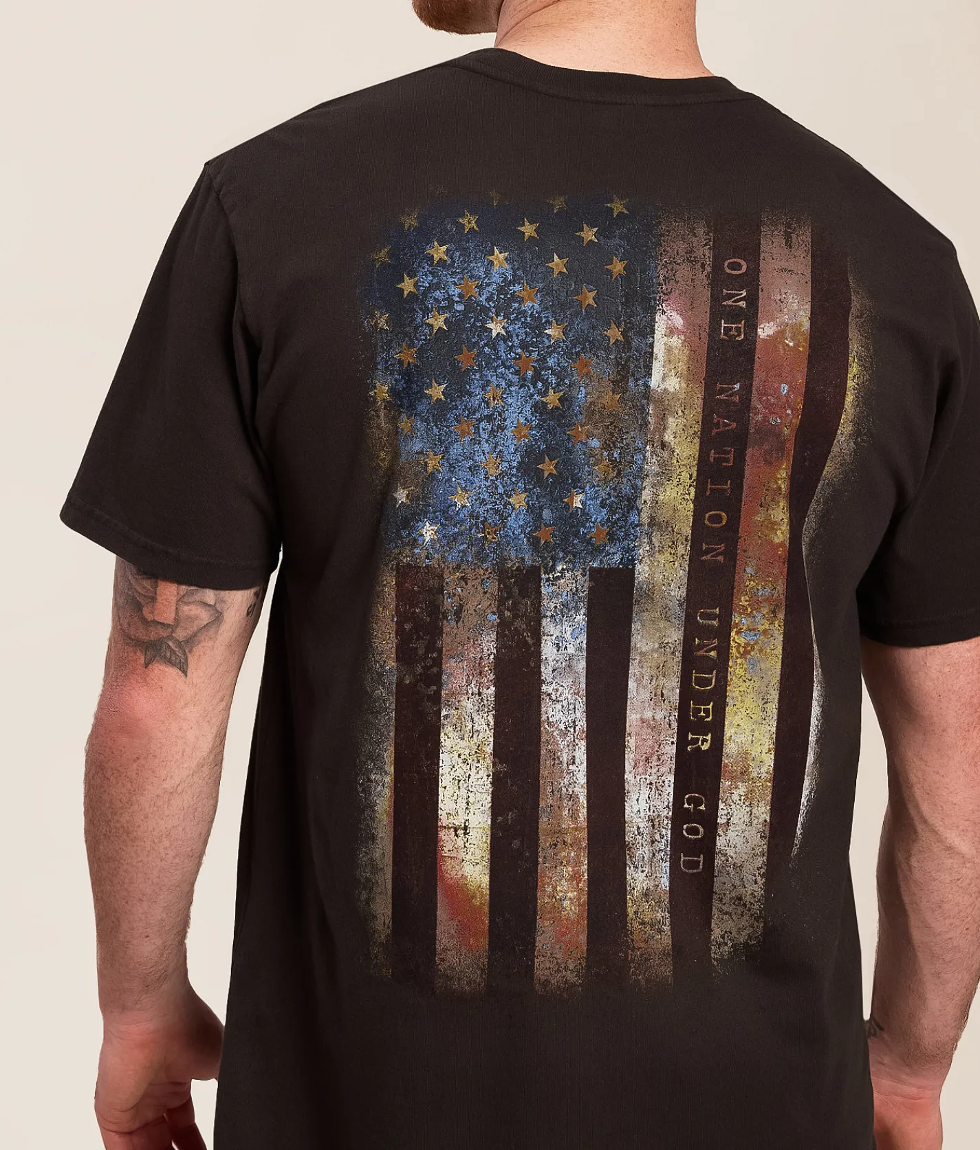 Tops|Graphic T-Shirts | Howitzer Rusted Freedom T-Shirt Vintage Black Lava Wash