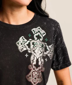 Affliction Rusted Gates T-Shirt Black Lava Wash Sale