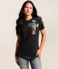 Affliction Rusted Gates T-Shirt Black Lava Wash Sale