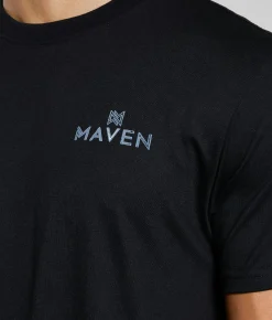 Maven Co-op Rustic Badge T-Shirt Black Outlet
