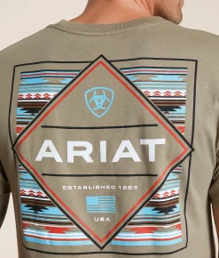 Tops|Graphic T-Shirts | Ariat Rust Serape T-Shirt Fallen Rock