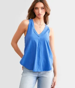 White Crow Ruth Slub Tank Blue Wave Sale