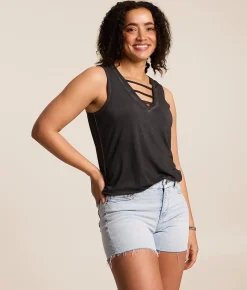 Tops | White Crow Ryan Strappy Tank Top Black