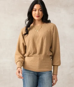Tops | Buckle Black Ryder Ribbed Top Natural