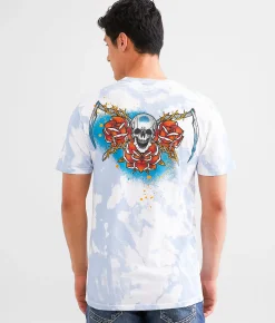Affliction Sacred Harvest T-Shirt White Multi New