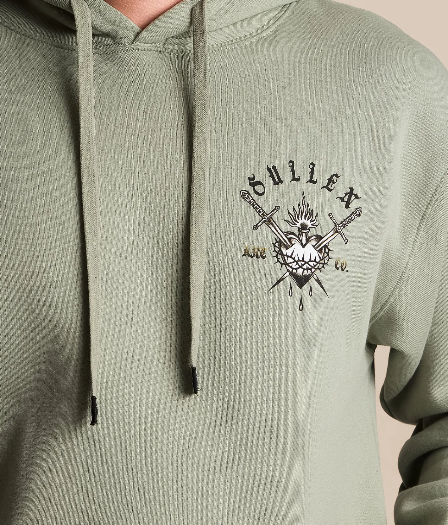 Sullen Sacred Hooded Sweatshirt Sea Grass Clearance