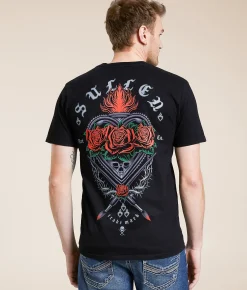 Graphic T-Shirts | Sullen Sacred Roses T-Shirt Jet Black