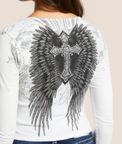 Tops | Affliction Sacrifice Top White Reactive