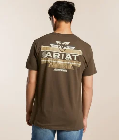 Ariat Saddle Blanket Badge T-Shirt Turkish Coffee Best