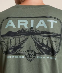 Ariat Saddle Blanket T-Shirt Surplus Green Outlet