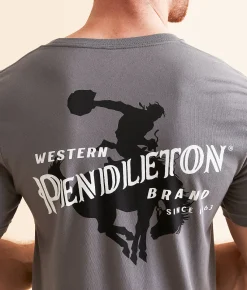 Graphic T-Shirts | Pendleton Saddle Bronco T-Shirt Asphalt