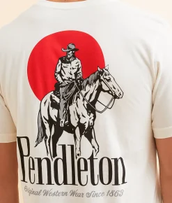 Graphic T-Shirts | Pendleton Saddle Up Sunset T-Shirt Vintage White
