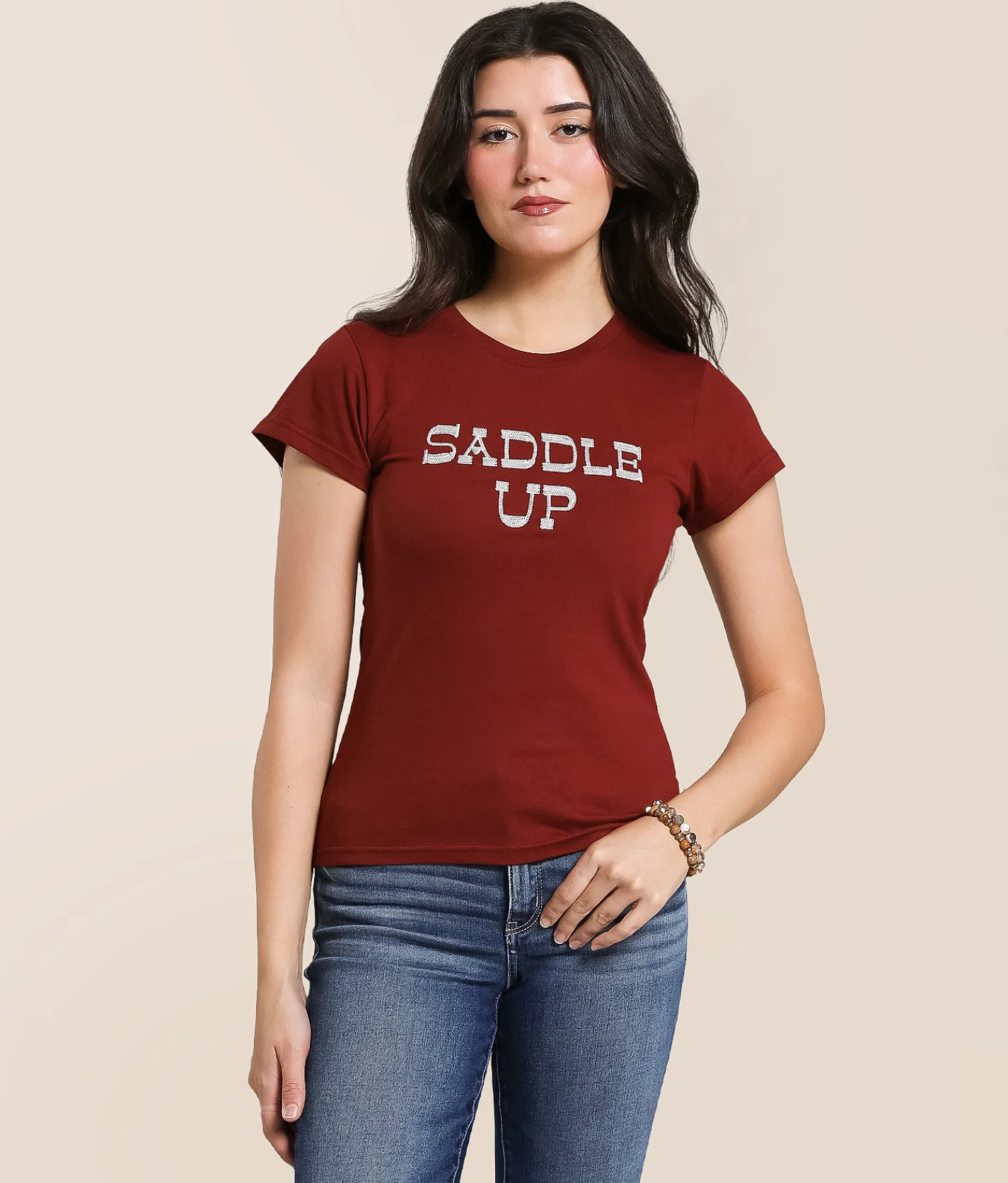 Wrangler® Saddle Up T-Shirt Russet Brown Online