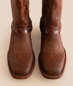 Shoes | Roan by Bed Stu Saga Leather Cowboy Boot Tan Crazy Horse Tan Suede