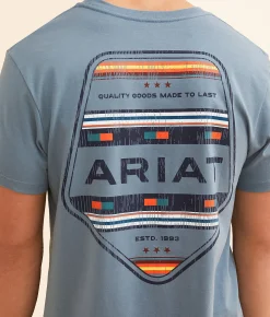 Ariat Sagebrush Shield T-Shirt Light Denim Outlet