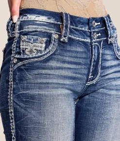 Bottoms | Rock Revival Sagerose Boot Stretch Jean Sagerose MB202