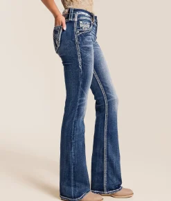 Bottoms | Rock Revival Sagerose Boot Stretch Jean Sagerose MB202