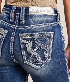 Bottoms | Rock Revival Sagerose Boot Stretch Jean Sagerose MB202