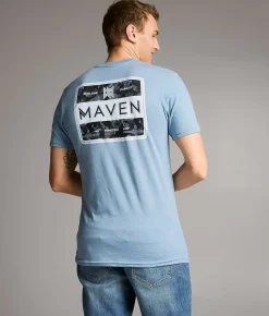 Tops|Graphic T-Shirts | Maven Co-op Sailer T-Shirt Soft Blue Heather