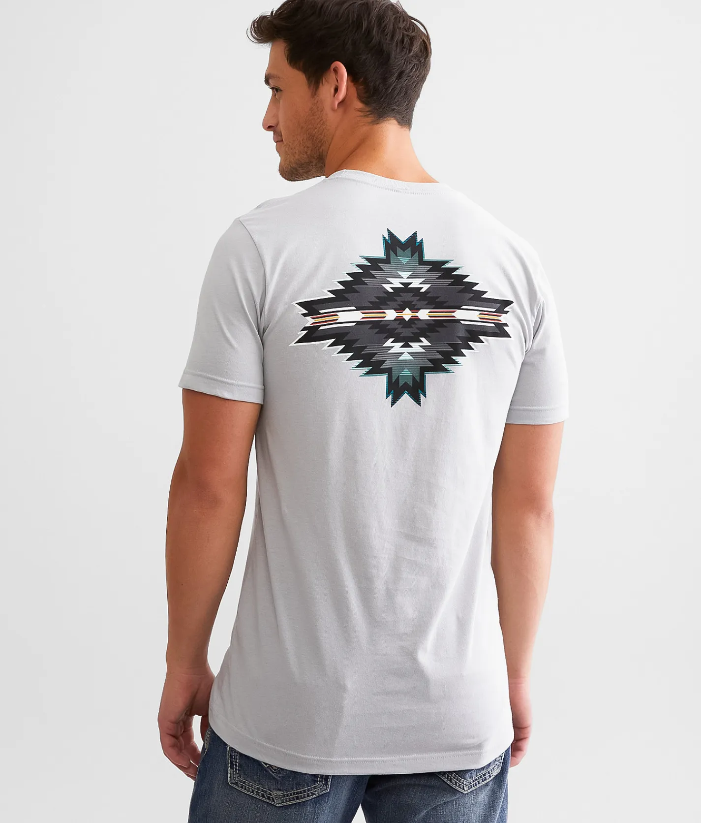 Graphic T-Shirts | Pendleton Saltillo Sunset T-Shirt Solid Athletic Grey