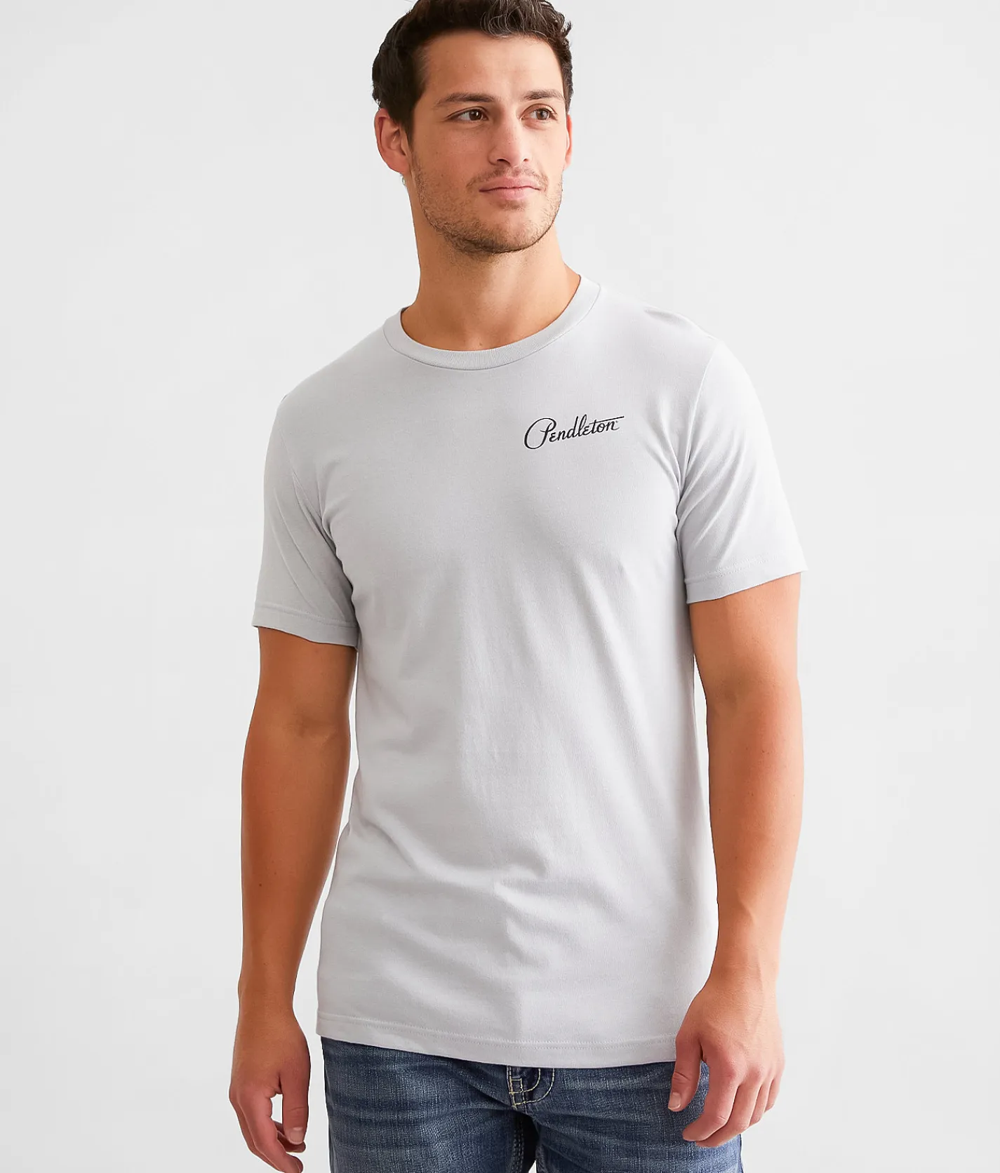 Graphic T-Shirts | Pendleton Saltillo Sunset T-Shirt Solid Athletic Grey