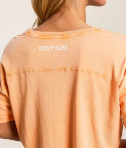 Tops | Salt Life Salty Scene Cropped T-Shirt Grapefruit