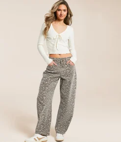 Jeans|Bottoms | HIDDEN Sammie Barrel Print Stretch Jean Cheetah