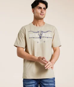 Rock Revival Samuel T-Shirt Beige Clearance