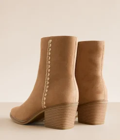 Shoes | Mia Sanddy Crochet Ankle Boot Taupe