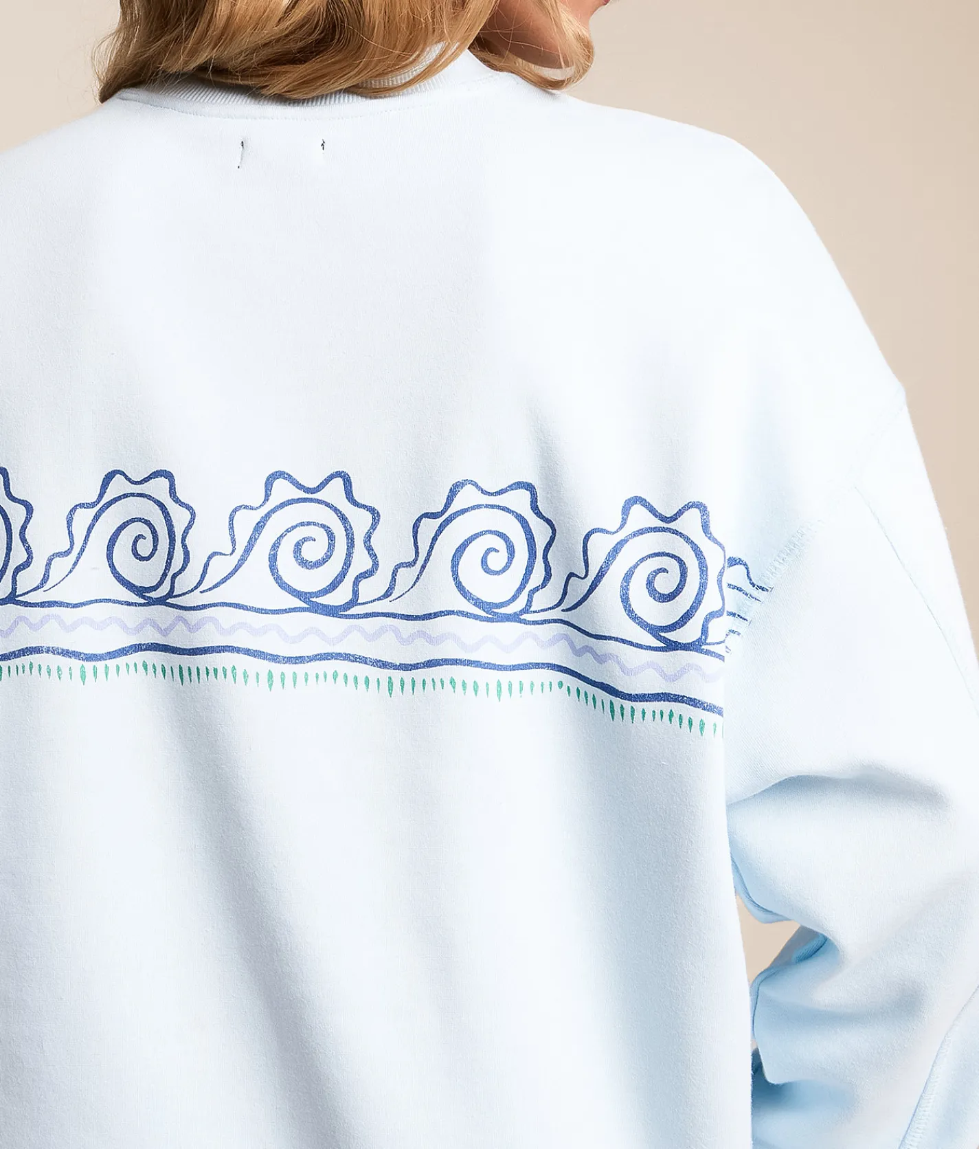 Tops | Billabong Sandshell Kendal Oversized Pullover Pale Blue