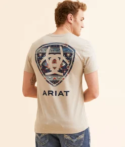 Ariat Sandstone Shield T-Shirt Brindle Heather Discount