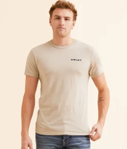 Ariat Sandstone Shield T-Shirt Brindle Heather Discount