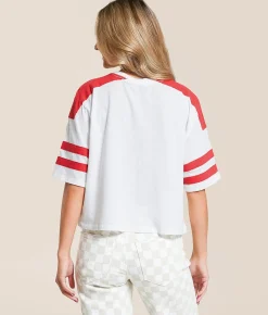 Tops | Junkfood San Francisco 49ers Cropped T-Shirt Vintage White Licorice