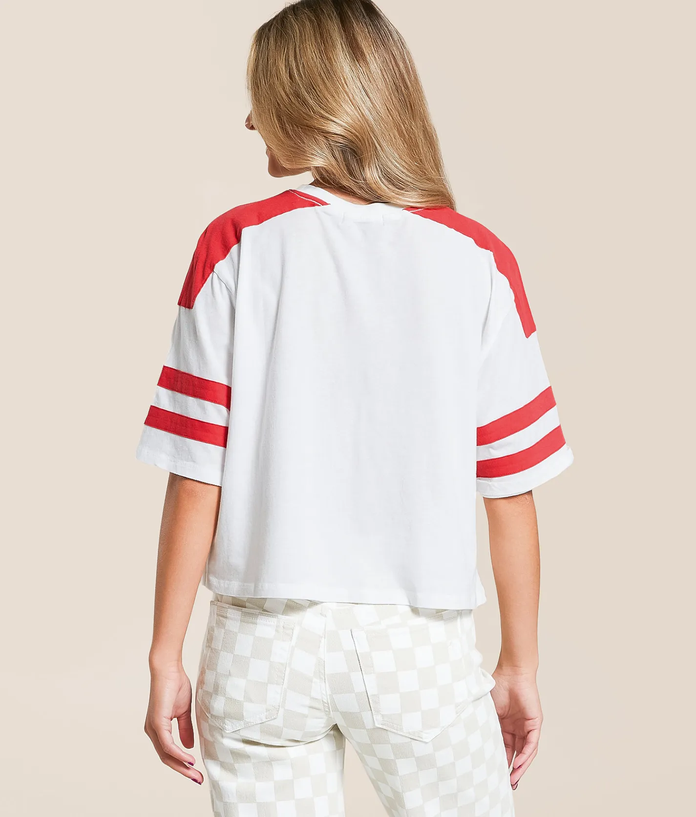 Tops | Junkfood San Francisco 49ers Cropped T-Shirt Vintage White Licorice