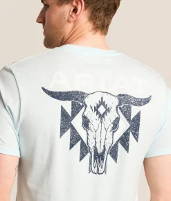 Tops|Graphic T-Shirts | Ariat San Pedro Skull T-Shirt Quiet Tide