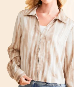 Willow & Root Satin Blouse Champagne Hot
