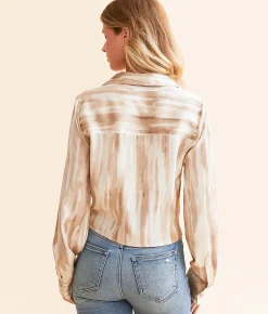 Willow & Root Satin Blouse Champagne Hot