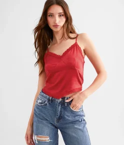 Tops | Willow & Root Satin Cropped Tank Top Dubarry